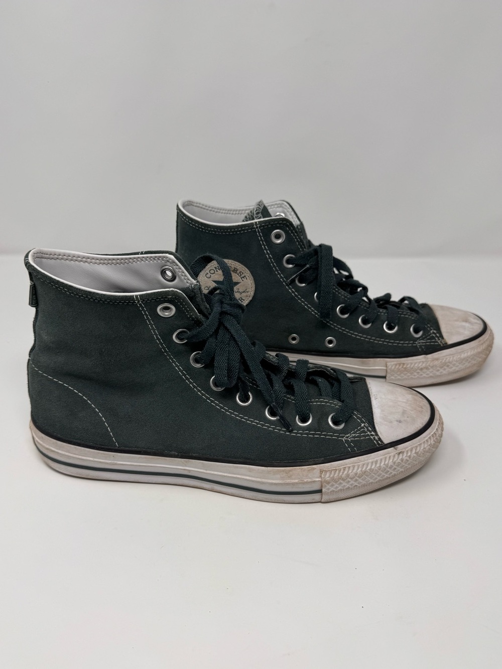 Converse Hi Top Sneaker, size 7, suede, green blue classic‎ skater retro casual